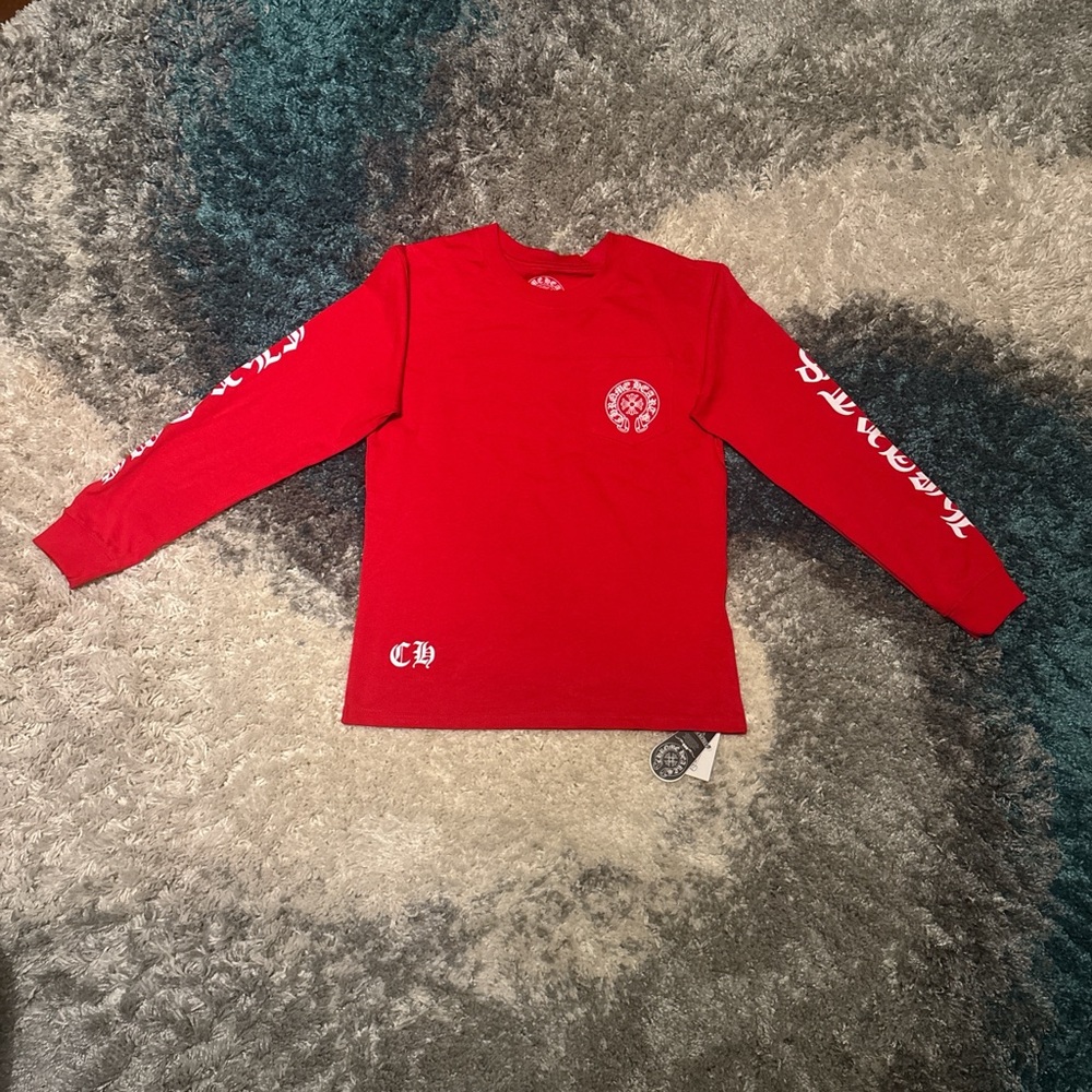 Chrome Hearts Red Long Sleeve Tee
